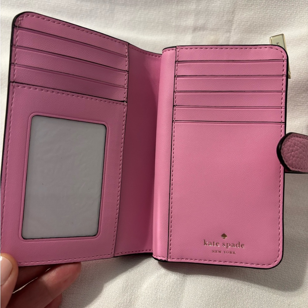 NWT Kate Spade Lena Pink Medium Bifold Wallet - Picture 6 of 10
